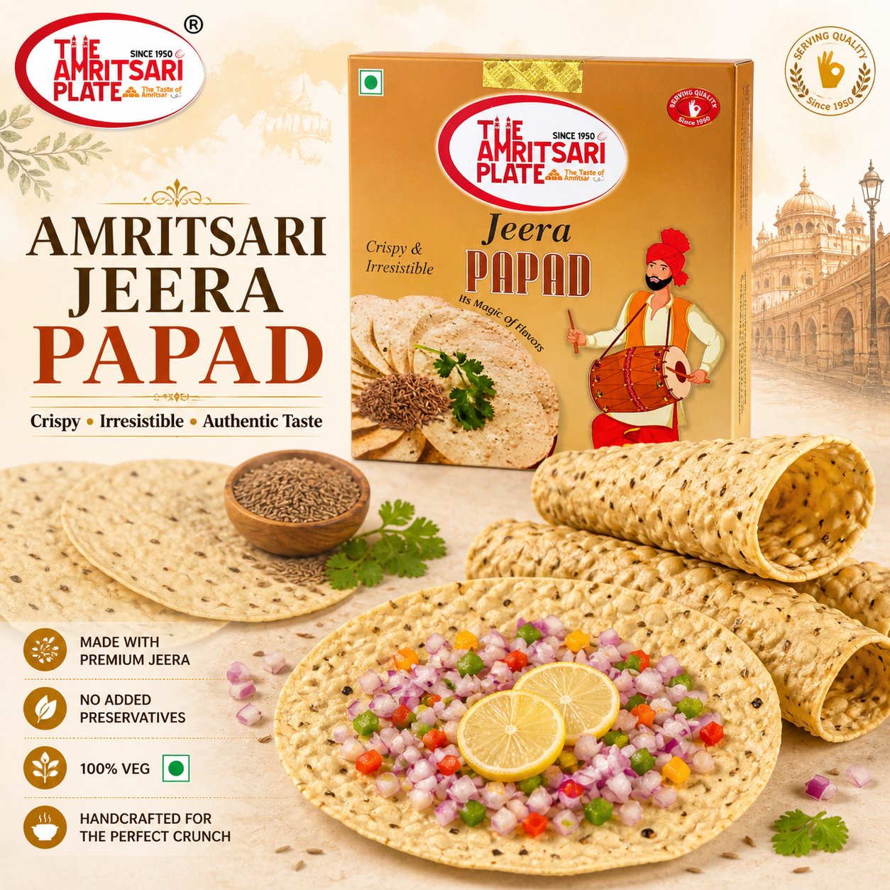Amritsari Jeera Papad