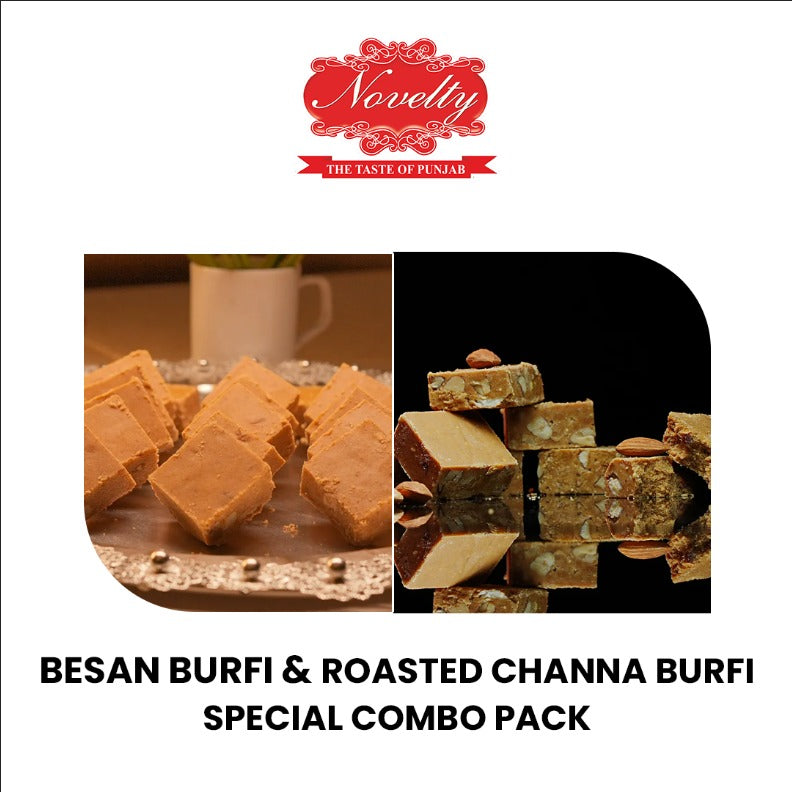 Besan Burfi and Roasted Chana Barfi Combo Pack