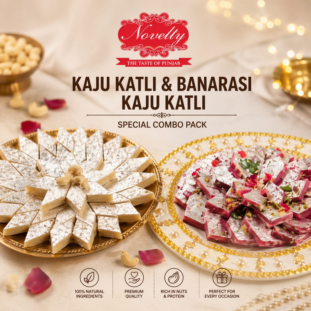Kaju Katli and Banarsi Kaju Katli Combo Pack