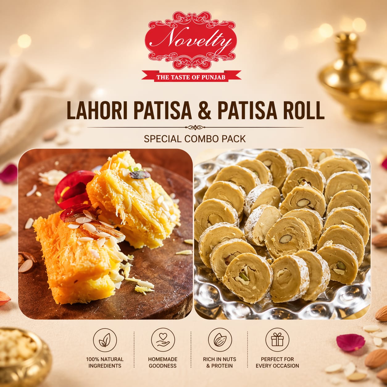 Lahori Patisa & Patisa Roll Combo Pack