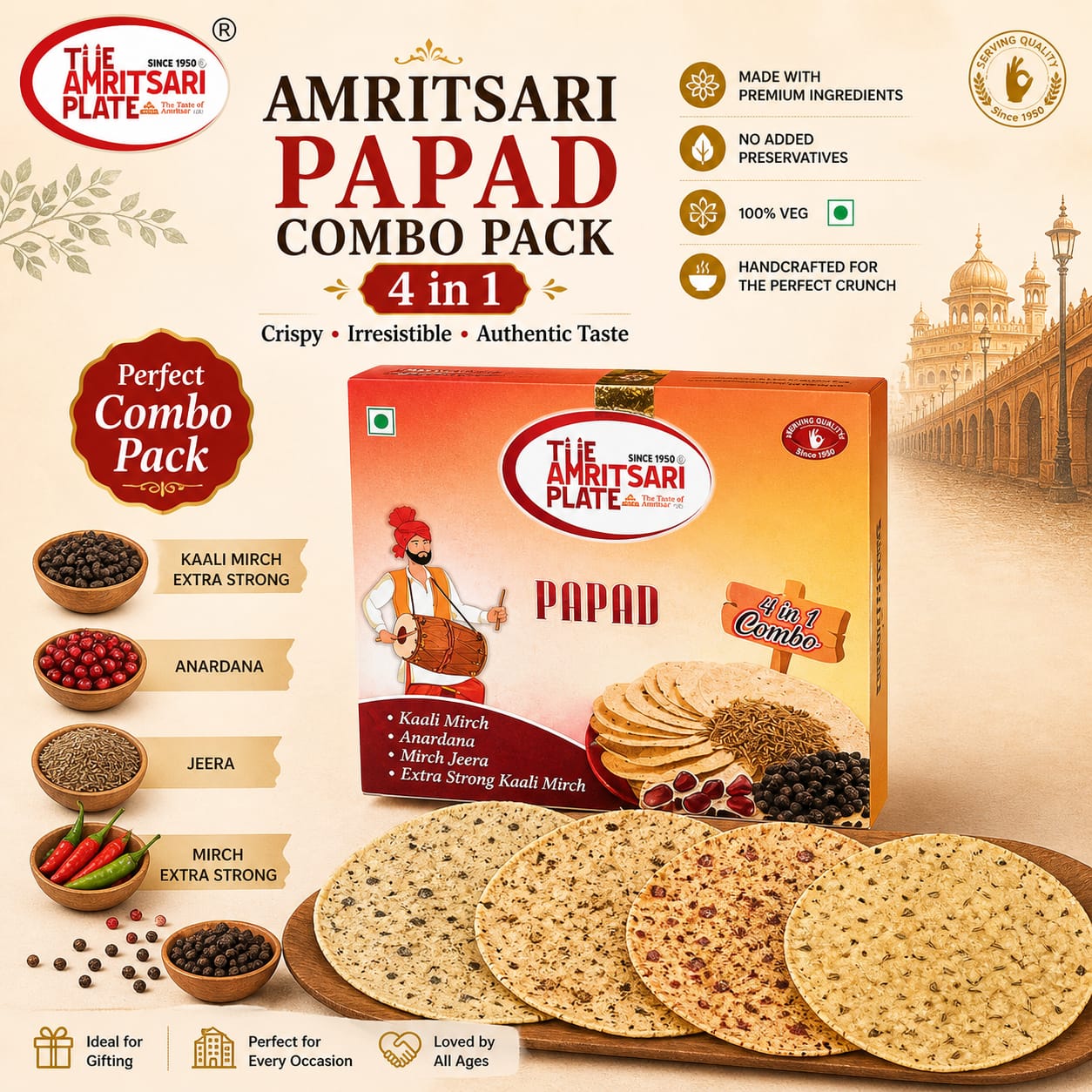Amritsari Papad Combo pack 4 in 1
